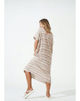 Estilo Emporio Zaza Linen Dress - Marrakesh - LUXAMORE -Dress-Estilo Emporio Zaza Linen Dress, 100% linen made in Positano. This versatile piece features chic side slits and a flattering V-neckline. Shop Linen Dresses