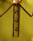 Alemais Valentina Olive Knit Polo