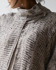 La Bottega di Brunella Cape Mantella Paloma - Sangria - LUXAMORE -Coat-La Bottega di Brunella Maglia Europa Fossil - Campagna linen top garments, designed and handcrafted in Italy. Shop La Bottega di Brunella Linen Tops at Luxamore