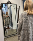 La Bottega di Brunella Cape Mantella Paloma - Sangria - LUXAMORE -Coat-La Bottega di Brunella Maglia Europa Fossil - Campagna linen top garments, designed and handcrafted in Italy. Shop La Bottega di Brunella Linen Tops at Luxamore