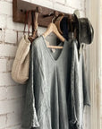 La Bottega di Brunella Linen Dress Vestito Fausta Garzata - Fossil LUXAMORE