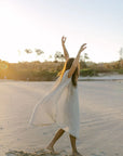 La Bottega di Brunella Linen Dress Vestito Fausta Garzata - Natural - LUXAMORE -Dress-