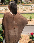 Woman Wearing La Bottega di Brunella Top Maglia Bonta - Campagna Chocolate - Tops LUXAMORE