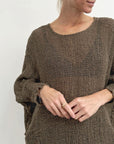 Woman Wearing La Bottega di Brunella Top Maglia Bonta - Campagna Fossil - Tops LUXAMORE