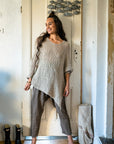 Woman Wearing La Bottega di Brunella Top Maglia Bonta - Campagna Naturale - Tops LUXAMORE
