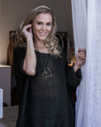 La Bottega di Brunella Top Maglia Bonta - Campagna Nero - LUXAMORE -Tops-La Bottega di Brunella Maglia Bontà – Nero handcrafted linen tops made in Italy. Ethically woven with natural fibers. Explore La Bottega di Brunella’s linen tops.