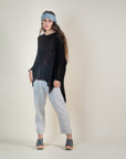 La Bottega di Brunella Top Maglia Bonta - Campagna Nero - LUXAMORE -Tops-La Bottega di Brunella Maglia Bontà – Nero handcrafted linen tops made in Italy. Ethically woven with natural fibers. Explore La Bottega di Brunella’s linen tops.