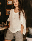 La Bottega di Brunella Top Maglia Corsara - Campagna latte - LUXAMORE -Tops-La Bottega di Brunella Maglia Corsara Latte – handcrafted linen tops made in Italy. Ethically woven with natural fibers. Explore La Bottega di Brunella’s linen tops today.