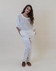 La Bottega di Brunella Top Maglia Corsara - Campagna latte - LUXAMORE -Tops-La Bottega di Brunella Maglia Corsara Latte – handcrafted linen tops made in Italy. Ethically woven with natural fibers. Explore La Bottega di Brunella’s linen tops today.