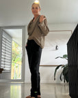 La Bottega di Brunella Top Maglia Delusa - Campagna Fossil - LUXAMORE -Tops-La Bottega di Brunella Maglia Delusa - Campagna linen top garments, designed and handcrafted in Italy. Shop La Bottega di Brunella Linen at Luxamore.