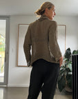 La Bottega di Brunella Top Maglia Delusa - Campagna Fossil - LUXAMORE -Tops-La Bottega di Brunella Maglia Delusa - Campagna linen top garments, designed and handcrafted in Italy. Shop La Bottega di Brunella Linen at Luxamore.