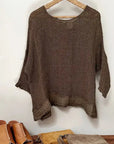 La Bottega di Brunella Top Maglia Europa - Campagna Chocolate - LUXAMORE -Tops-