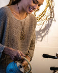 La Bottega di Brunella Top Maglia Europa - Campagna Naturale - LUXAMORE -Tops-La Bottega di Brunella Maglia Europa Naturale - Campagna linen top garments, designed and handcrafted in Italy. Shop La Bottega di Brunella Linen Tops.