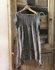 La Bottega di Brunella VESTITO BUFFETTONE - Burdell Nero - Fossil worn by model sustainably made in italy AW26 LUXAMORE