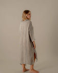 Woman Wearing La Bottega di Brunella VESTITO ICARO - Michelangelo linen dress LUXAMORE