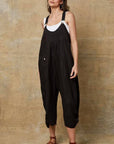 Linen Jumpsuit Made in Italy Tobacco
