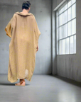 Made in Italy Resort Linen Kaftan Caramel - LUXAMORE -Dress-Elegant Italian made linen dress with an oversized kaftan fit. Lightweight, breathable, and perfect for effortless style all year round.