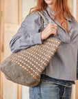 Made in Mada Vony Bag - LUXAMORE -Bag-Made in Mada Vony Bag Mada in Mada's signature tote bag with A fusion between raffia and leather. Shop Made in Mada's bags at Luxamore