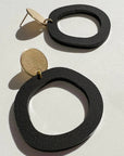 Mingled Charlie Black and Gold Dangle Earrings - LUXAMORE -Earings-Mingled Charlie Black and Gold Dangle Earrings The Charlie Black and Gold Dangle earrings are a modern statement earring in lightweight hypoallergenic.