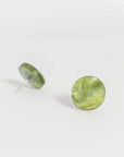 Mingled Trio Set of Studs - 15mm round studs - Ivory, Moss, Olive Gr LUXAMORE
