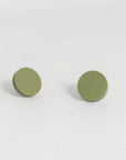 Mingled Trio Set of Studs - 15mm round studs - Ivory, Moss, Olive Gr LUXAMORE