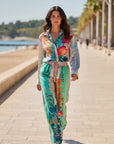 Miss Goodlife Love Palace blouse featuring one of a kind print. LUXAMORE