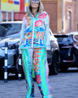 Miss Goodlife Love Palace blouse featuring one of a kind print. LUXAMORE