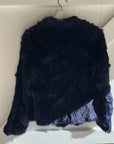 Woman Wearing Mode & Affaire Cascade Fur Coat In Ink - JACKET LUXAMORE