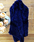 Woman Wearing Mode & Affaire Cascade Fur Coat In Ink - JACKET LUXAMORE