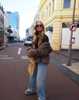 Mode & Affaire Cascade Fur Jacket - Portobello - LUXAMORE -jacket-Discover the Mode & Affaire Cascade Rabbit Fur Jacket — lightweight, ultra-soft, and ethically sourced. Perfect for AU women seeking timeless winter warmth with conscious style.