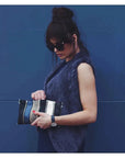 Mode & Affaire Collier Fur Vest - Ink LUXAMORE