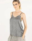Sanctamuerte Cami Top Silver Pearl LUXAMORE