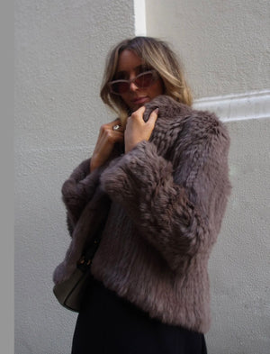 Mode & Affaire Celeste Fur Jacket In Portobello - LUXAMORE