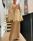 Lemme Maglione Mantella Oversize in Misto Cashmere: Beige