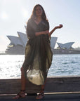 Pre Order La Bottega di Brunella Linen Dress Vestito Fausta Garzata - Fossil