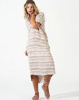 Estilo Emporio Zaza Linen Dress - Marrakesh - LUXAMORE -Dress-Estilo Emporio Zaza Linen Dress, 100% linen made in Positano. This versatile piece features chic side slits and a flattering V-neckline. Shop Linen Dresses