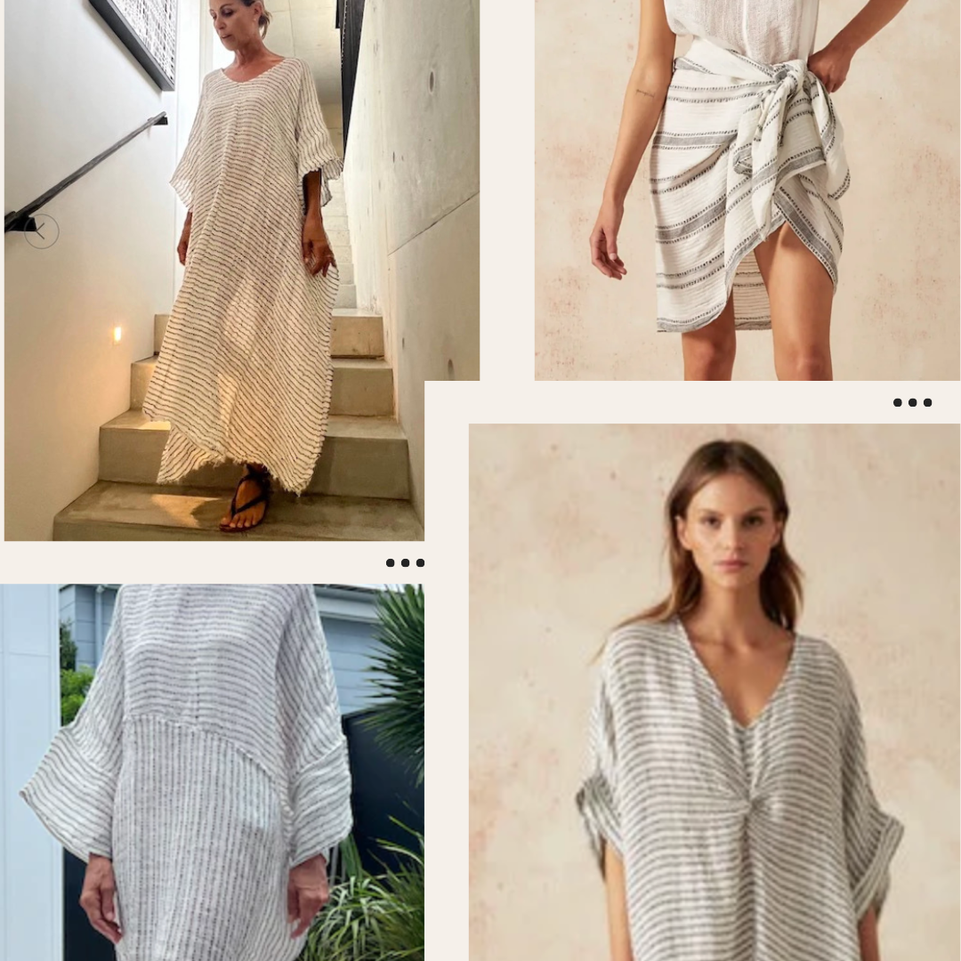 Black and white Linen Dresses