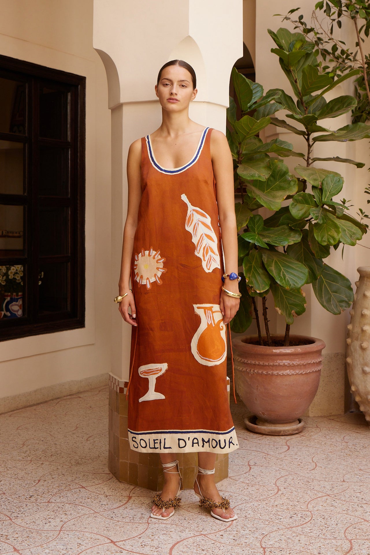 Alemais Soleil D&#39;amour Silk Midi Dress