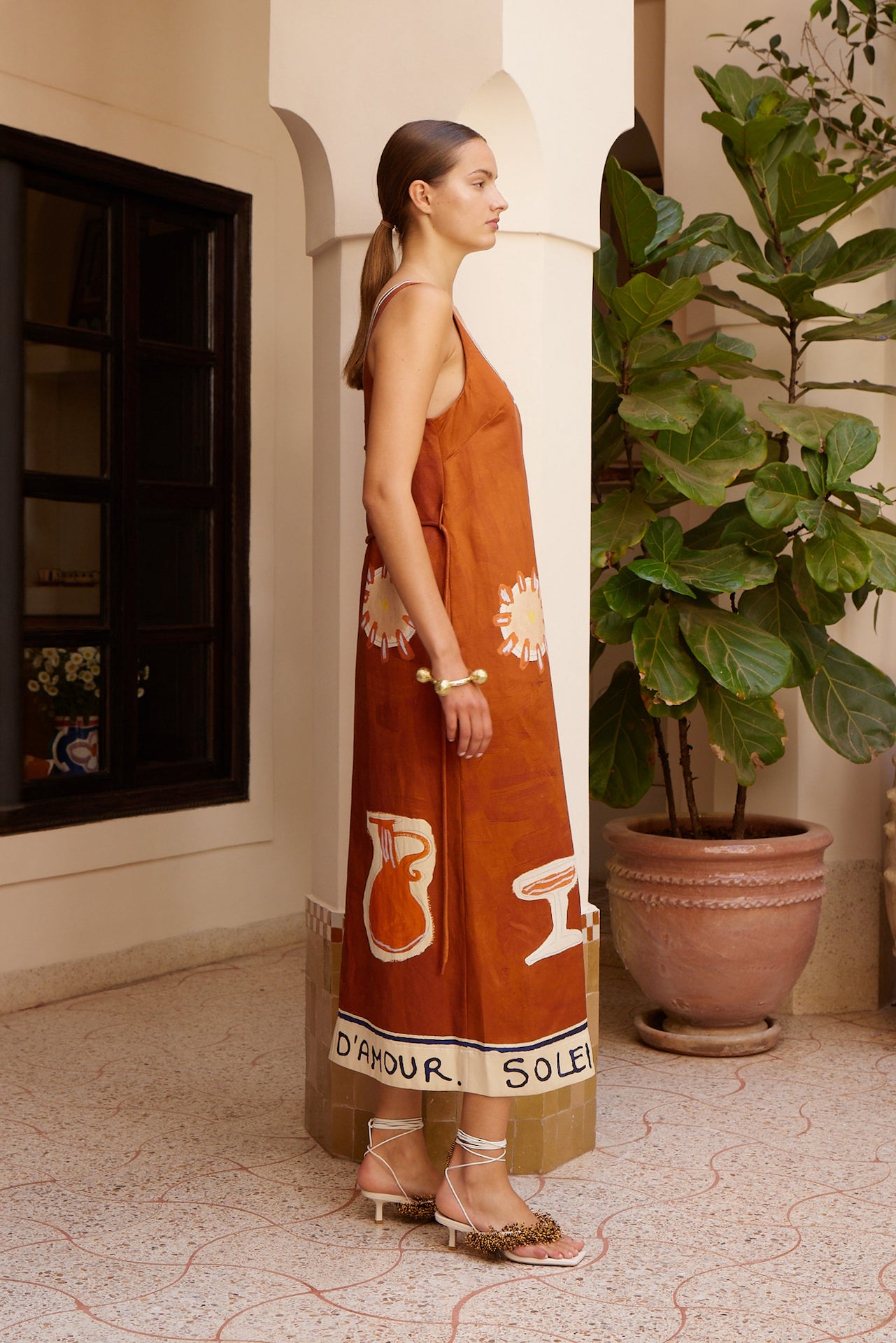 Alemais Soleil D&#39;amour Silk Midi Dress
