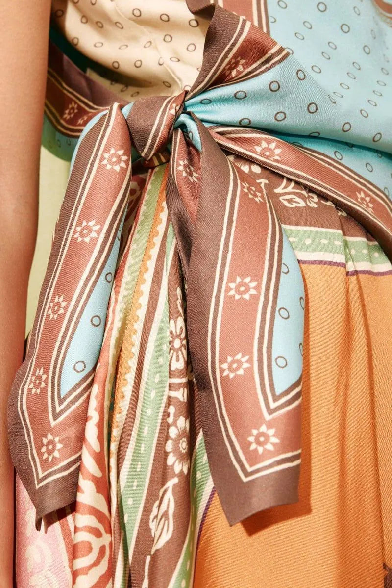 ALÉMAIS Alberta Scarf Midi Dress LUXAMORE  