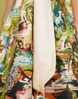 ALEMAIS Jungle Boogie Silk Halter Dress LUXAMORE  