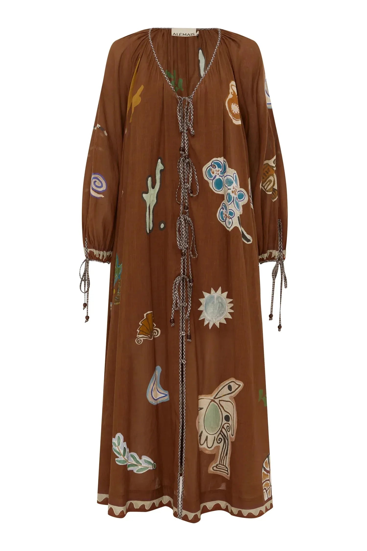 ALÉMAIS Laurence Tie Front Shirtdress LUXAMORE  