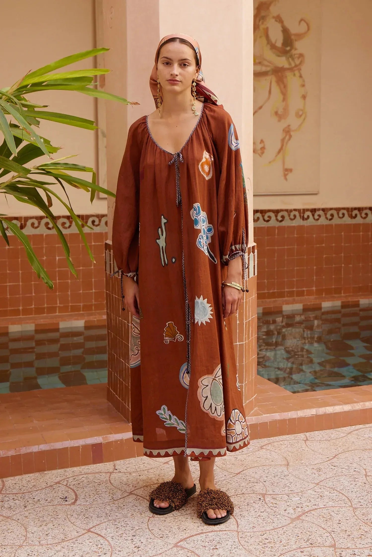 ALÉMAIS Laurence Tie Front Shirtdress LUXAMORE  