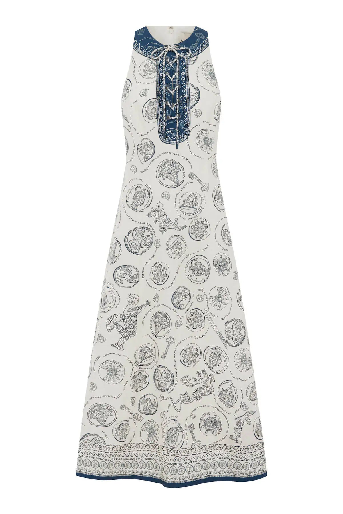 ALÉMAIS Lucky Lace Up Midi Dress LUXAMORE  