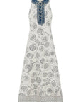 ALEMAIS Lucky Lace Up Midi Dress LUXAMORE  