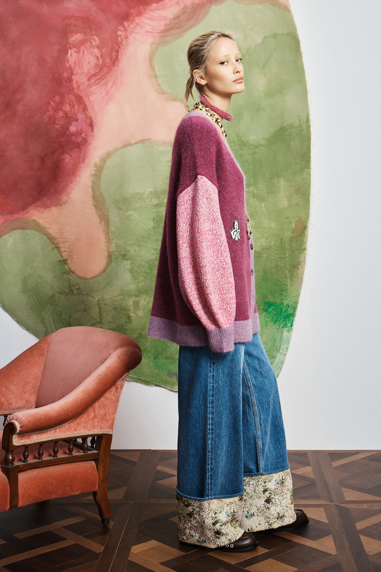 ALEMAIS MLAK Cardigan sustainably made artist collab MLAK prefall 26 LUXAMORE  