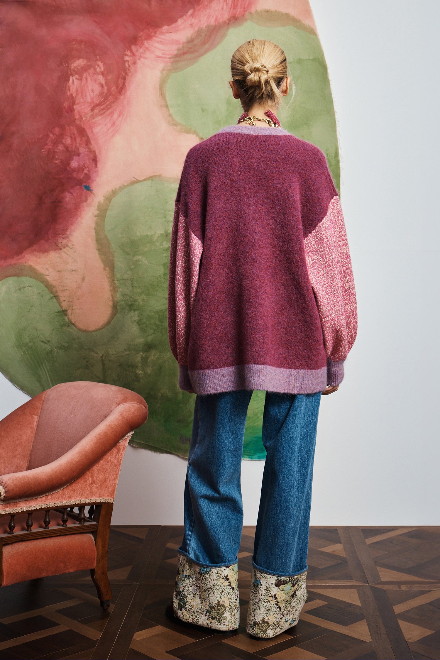 ALEMAIS MLAK Cardigan sustainably made artist collab MLAK prefall 26 LUXAMORE  