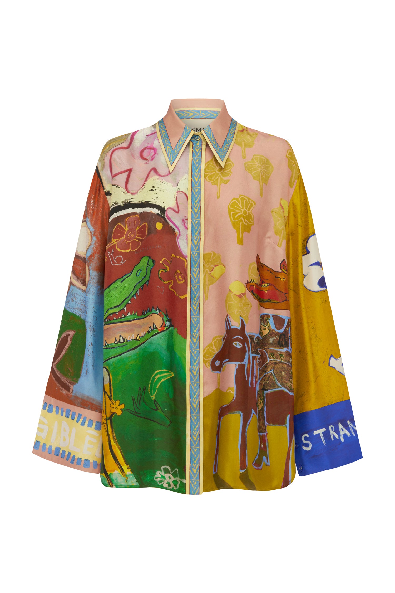 ALEMAIS MLAK Silk Shirt sustainable made artist collab MLAK prefall 26 LUXAMORE  