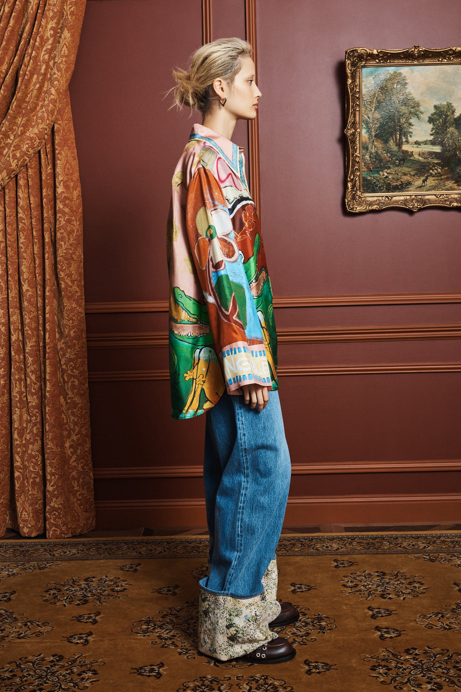 ALEMAIS MLAK Silk Shirt sustainably made artist collab MLAK prefall 26 LUXAMORE  
