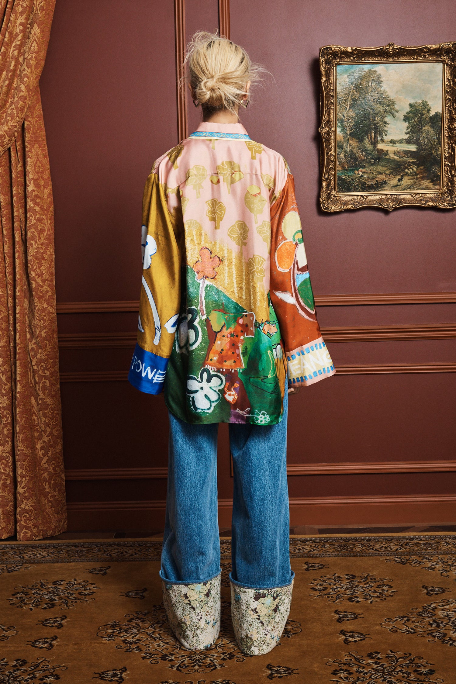 ALEMAIS MLAK Silk Shirt sustainably made artist collab MLAK prefall 26 LUXAMORE  